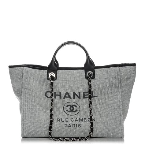 chanel canvas large deauville tote replica|chanel deauville tote large size.